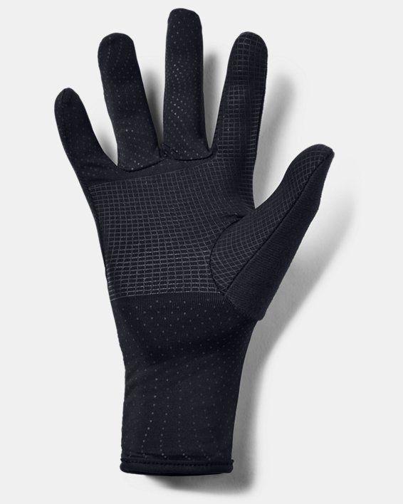 Women's UA Storm Run Liner Gloves, Black, pdpMainDesktop image number 1